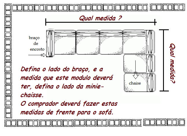como medir o seu sofá personalizado
